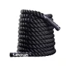 6m Nehéz Teherbírású Harci Fitness Kötél 25mm*6m Fekete
