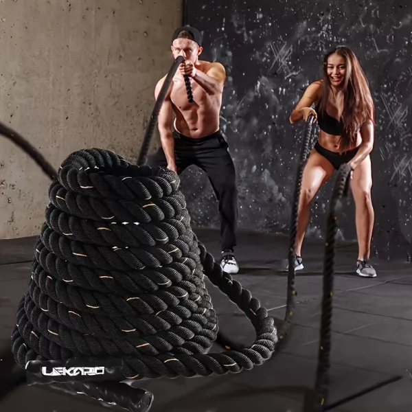 6m Nehéz Teherbírású Harci Fitness Kötél 25 mm * 6 m fekete arany