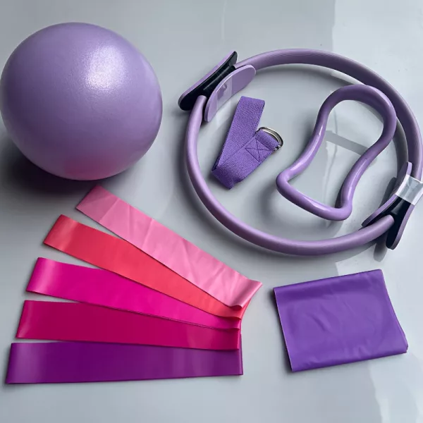10db Pilates Fitness Készlet Pilates 10 darabos készlet lila