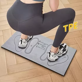   1 db 0.6 cm vastag csúszásmentes guggolópárna jóga, pilates és fenék edzésekhez szürke