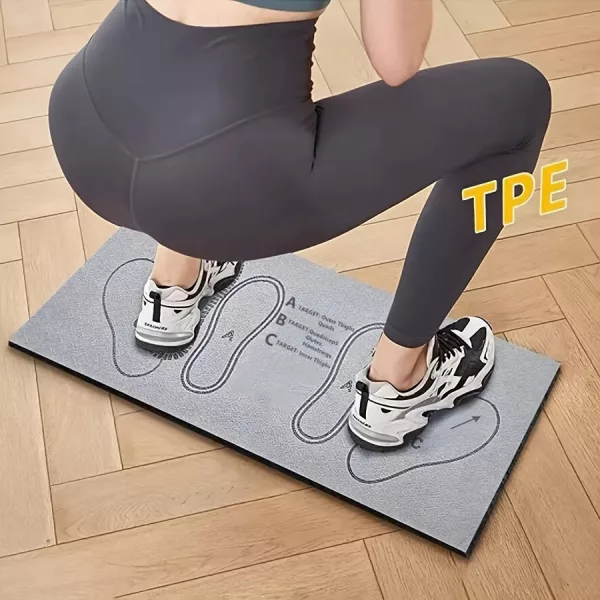 1 db 0.6 cm vastag csúszásmentes guggolópárna jóga, pilates és fenék edzésekhez szürke