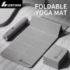 Elveszett Foldable Jóga Szőnyeg, TPE Anyag, Csúszásmentes, Vízálló, Könnyű, Egyszínű, Szürke/Lila/Kék, Jógához, Pilateshez, Fitnesz Edzéshez Lila
