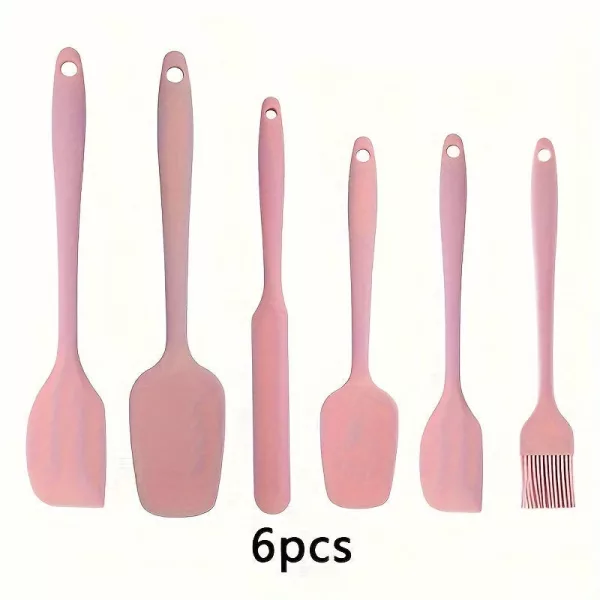 6 darabos Prémium Szilikon Spatula Készlet Nordic Pink - 6 db