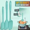 4 db-os szilikon spatulaszett, hőálló 600°F-ig, tartós gumi konyhai eszközök tapadásmentes edényekhez, varrat nélküli kialakítás, piros, 4 méret Szilikon Spatula Lila 4 darabos készlet