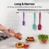 4 db-os szilikon spatulaszett, hőálló 600°F-ig, tartós gumi konyhai eszközök tapadásmentes edényekhez, varrat nélküli kialakítás, piros, 4 méret Szilikon kaparó piros 4 darabos készlet