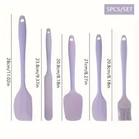 5 db-os szilikon konyhai eszközök készlet Nordic Purple