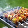20/30/50db Tartós Rozsdamentes Acél BBQ Nyársak 1 Cső Tárolóval, Újrahasználható és Könnyen Tisztítható Kültéri és Beltéri Grillezési Partikhoz 30 db