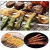 20/30/50db Tartós Rozsdamentes Acél BBQ Nyársak 1 Cső Tárolóval, Újrahasználható és Könnyen Tisztítható Kültéri és Beltéri Grillezési Partikhoz 50 db