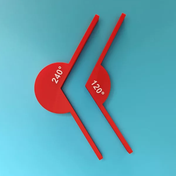 1 készlet matematikai tanácsadó eszközök 120°-os szög + 240°-os szög