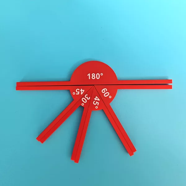 1 készlet matematikai tanácsadó eszközök 30°-os szög + 45°-os szög + 45°-os szög + 60°-os szög + 180°-os szög