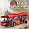 30 cm-es Dupla Ajtós Játékbusz Fénnyel és Hanggal