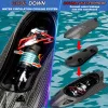 Távirányítós Jet Boat - Nagy sebességű elektromos 40KM/H (24.85 MPH) távirányítós csónak turbó gázturbinás hajtással és LED fényekkel,