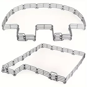   20 db Mini Farmkerítés Készlet – Szürke PVC Kerítéselemek
