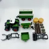 Farm Traktor Játékszett Pótkocsival – 1:24 Méretarány, 42 cm-es Kézi Működtetésű Járművek Gyerekeknek