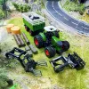 Farm Traktor Játékszett Pótkocsival – 1:24 Méretarány, 42 cm-es Kézi Működtetésű Járművek Gyerekeknek