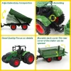 Farm Traktor Játékszett Pótkocsival – 1:24 Méretarány, 42 cm-es Kézi Működtetésű Járművek Gyerekeknek