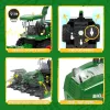RC Traktor Kombájnnal és Világítással – 1:24 Méretarány, Tartós ABS, Akkumulátoros Traktor Játék