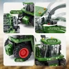 RC Traktor Kombájnnal és Világítással – 1:24 Méretarány, Tartós ABS, Akkumulátoros Traktor Játék