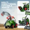 RC Traktor Kombájnnal és Világítással – 1:24 Méretarány, Tartós ABS, Akkumulátoros Traktor Játék