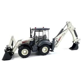   Fém Öntött Targonca Modell 1:50 Méretarányban – Valósághű Kivitel Fehér-Fekete Színben, Manuális Mozgatással