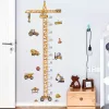 Munkagép mintájú magasságmérő falmatrica