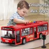 30.48 cm-es piros és kék dupla ajtós busz