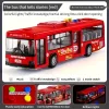30.48 cm-es piros és kék dupla ajtós busz