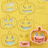 10 darabos Halloween Tök Alakú Süteményszaggató Készlet