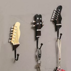 3db-os Gitárfej alakú ruhatartó fogas