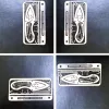1db zsebméretű rozsdamentes acél multifunkciós szerszámkártya