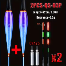   2db elektronikus LED úszó, jól látható éjszakai horgászúszó