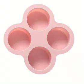   Újrahasznosítható szilikon sütőforma, 4 rekeszes Rózsaszín