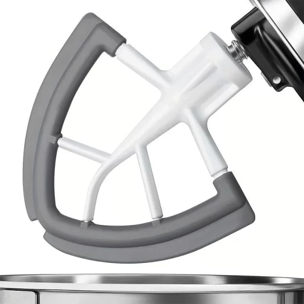Konyhai 4,5–5 literes tálas állványos keverőhöz való Flex Edge habverő szilikon széllel és kaparóval Szürke