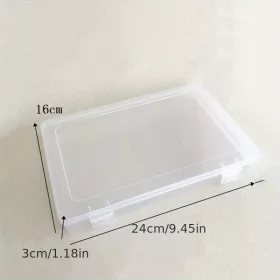   Puzzle tároló doboz, építőkocka rendező doboz, átlátszó szerelhető játék csomagoló doboz, A5, 24,13 × 16,76 × 2,03 cm