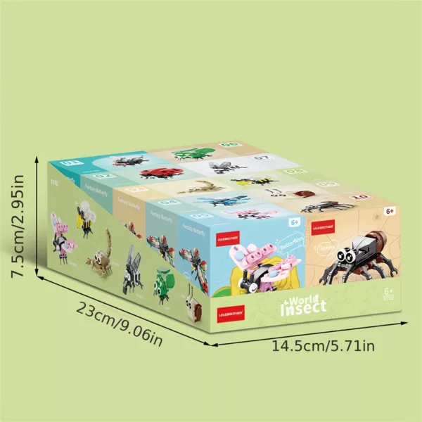 10 az 1-ben mini aranyos háziállat sorozat építőkocka készlet, 10 kis modellből vagy 1 nagy modellé kombinálható Zöld
