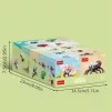 10 az 1-ben mini aranyos háziállat sorozat építőkocka készlet, 10 kis modellből vagy 1 nagy modellé kombinálható Kék