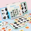 Fa puzzle kockák fejlesztő árnyékkövető játékhoz