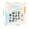 Fa puzzle kockák fejlesztő árnyékkövető játékhoz