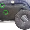 10 db autó motorháztető szigetelés rögzítő csipesz szegecs VW, SEAT, Skoda modellekhez, PVC Fekete, 10 db