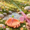 12 db-os mágneses horgász játék készlet gyerekeknek Zöld