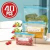 40 db újrahasználható húzózsinóros hűtőszekrény tároló frissességmegőrző zacskók, 20S+10M+10L 20S+10M+10L, 40 db