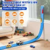 Rugalmas versenypálya játék, 4,9 m-es feltekerhető rámpapálya, kompatibilis 1:64 modellekkel Kék