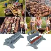 Műanyag kebabkészítő forma és nyomó BBQ húspogácsához, szürke