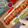 Műanyag kebabkészítő forma és nyomó BBQ húspogácsához, szürke