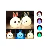 Vezérelhető RGB USB éjszakai fény nyuszi motívummal gyerekeknek