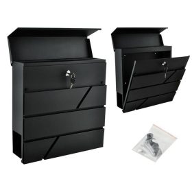   S6238 levéldoboz - antracit színű, modern design, házhoz szállítás, acél anyag