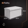Ruhhy szürke bársony puff 60x30x30 cm 25994
