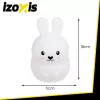 Izoxis RGB nyúl éjjeli lámpa távirányítóval 26204