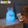 Izoxis RGB nyúl éjjeli lámpa távirányítóval 26204