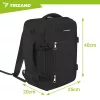 Trizand fekete túrahátizsák 40x25x20cm